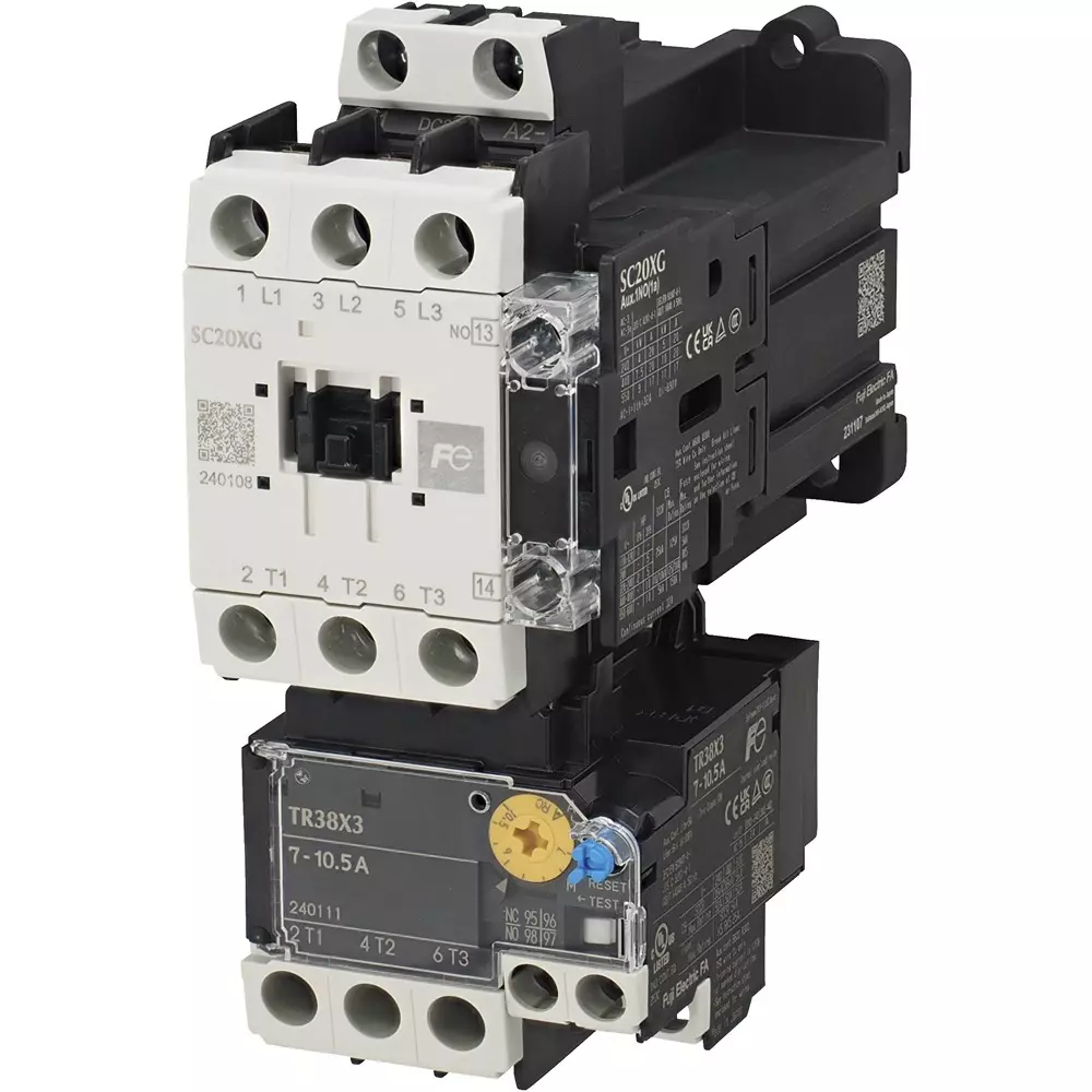 Fuji Electric Manual Electromagnetic Switch 20 Amp Current 1A Auxiliary Contact, SW20XGK-F10TP95