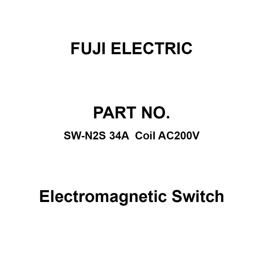 Fuji Electric Electromagnetic Switch 2A2B Auxiliary Contacts, SW-N2S 34A Coil AC200V