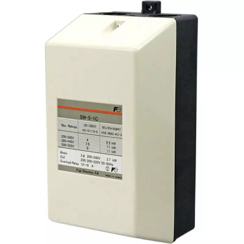 Fuji Electric 1a1b 1.5 kW AC 200 V Standard Type Electromagnetic Switch With Case Cover, SW-5-1C