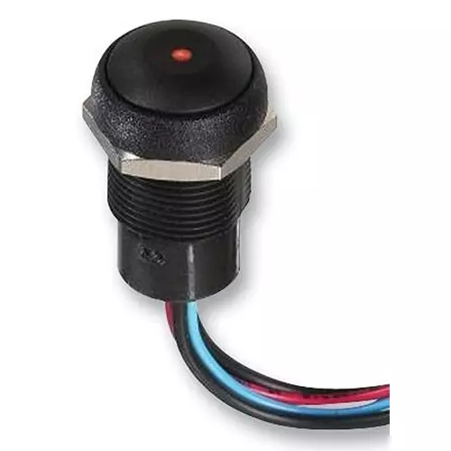 APEM SWITCH, NO, ROUND, RED LED, IP67, IRR3F422L0S