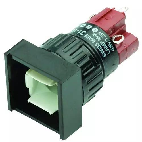 EAO PB SWITCH, ILLUM, SPST-NO/NC, 0.1A, 42V, 31-433.036