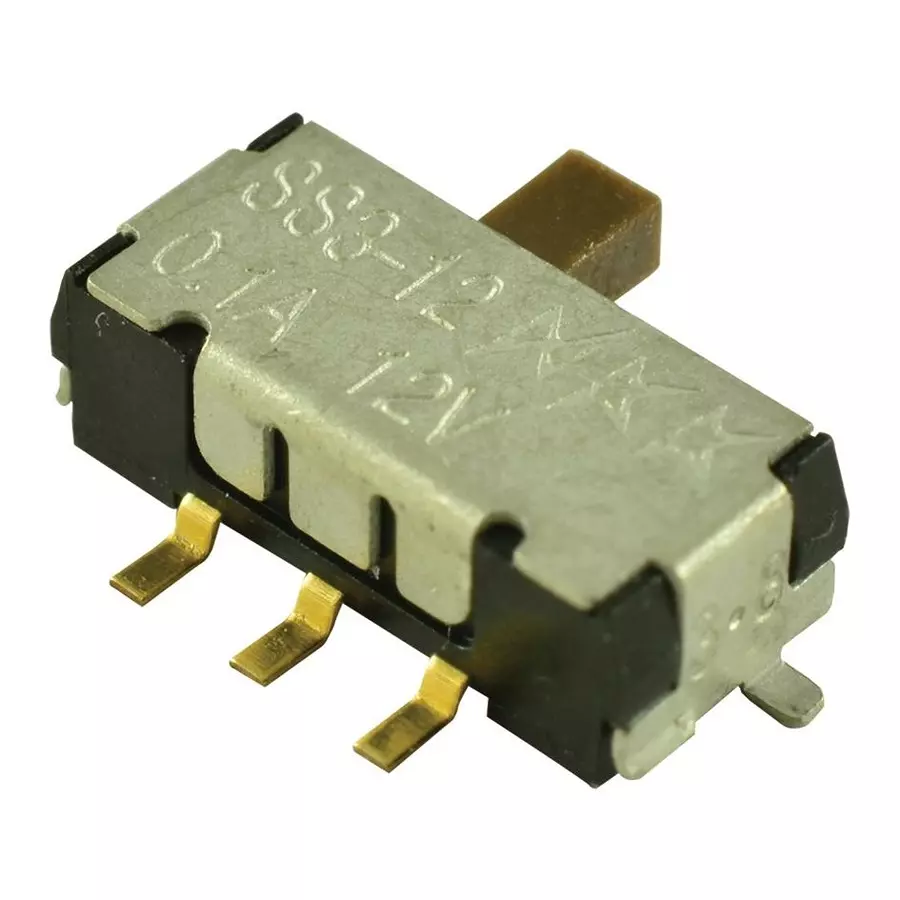 NKK SWITCHES SWITCH, SLIDE, SPDT, 0.1A, 28V, SMD, SS312SAH4-R