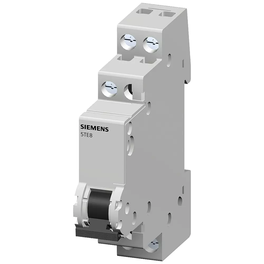 Siemens 2P Pole DIN Rail Isolator Switch - 20A Maximum Current, 5TE8212