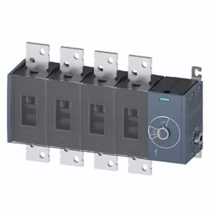 Siemens 4 Pole Fixed Switch Disconnector - 1250A Maximum Current, 900kW Power Rating, IP00, IP20, 3KD5244-0RE40-0