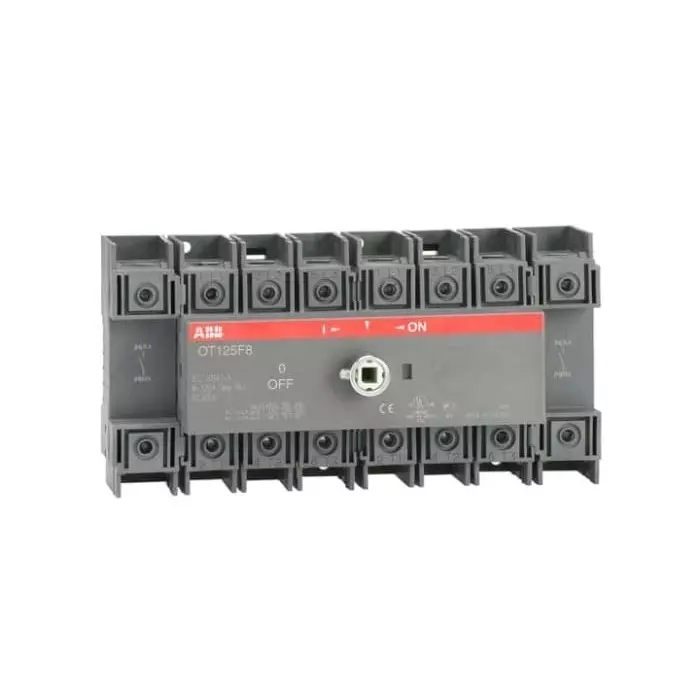 ABB OT Pole Base Mounting Switch Disconnector - 125A Maximum Current, 45kW Power Rating, IP20, 1SCA105059R1001 OT125F8