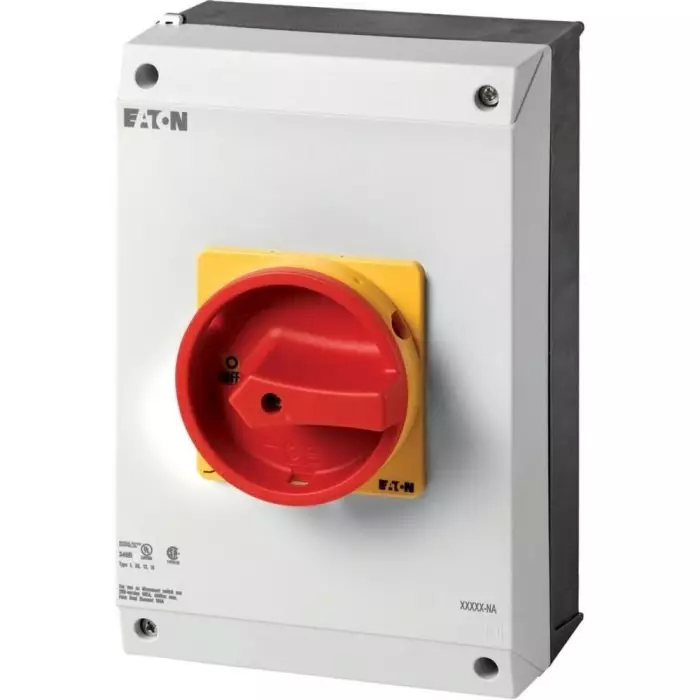 EATON 3 Pole Surface Mount Isolator Switch - 100A Maximum Current, IP65, 255907 P3-100/I5/SVB/HI11-NA