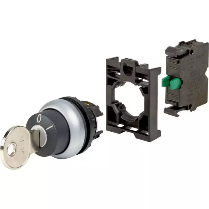 EATON IP66 Key Switch, 1 NO, 6A 2-Way Standard-Key, 110921 M22-WS-K10-BVP