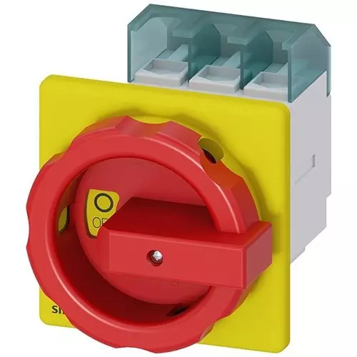 Siemens Panel Mount Discon Switch 3PST Non-Illuminated 63 Amp, 982-3LD25550TK53