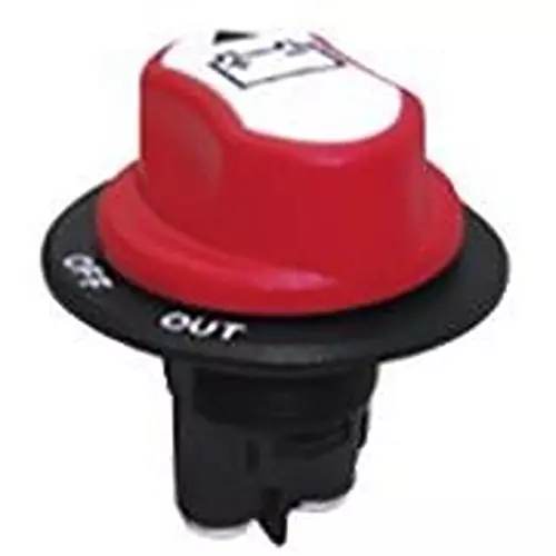 Shin Chin Panel Mount Mini Battery Switch SPST Non-Illuminated 50 Amp, 112-A23-6B