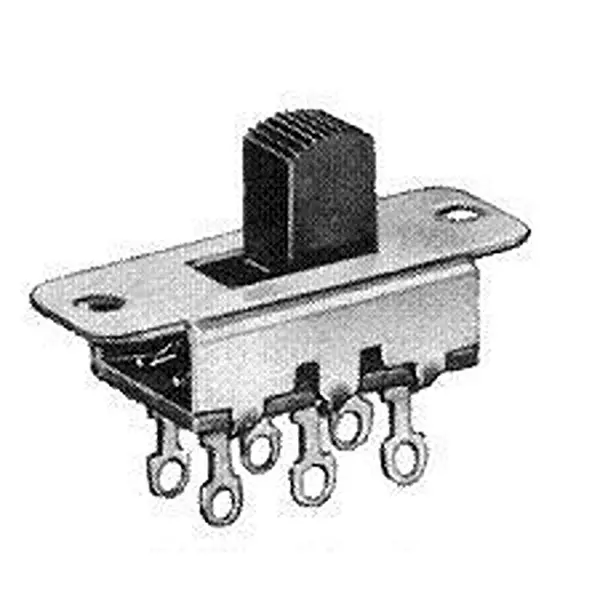 SWITCHCRAFT/CONXALL Slide Switch PCB Mount, 46203MRX