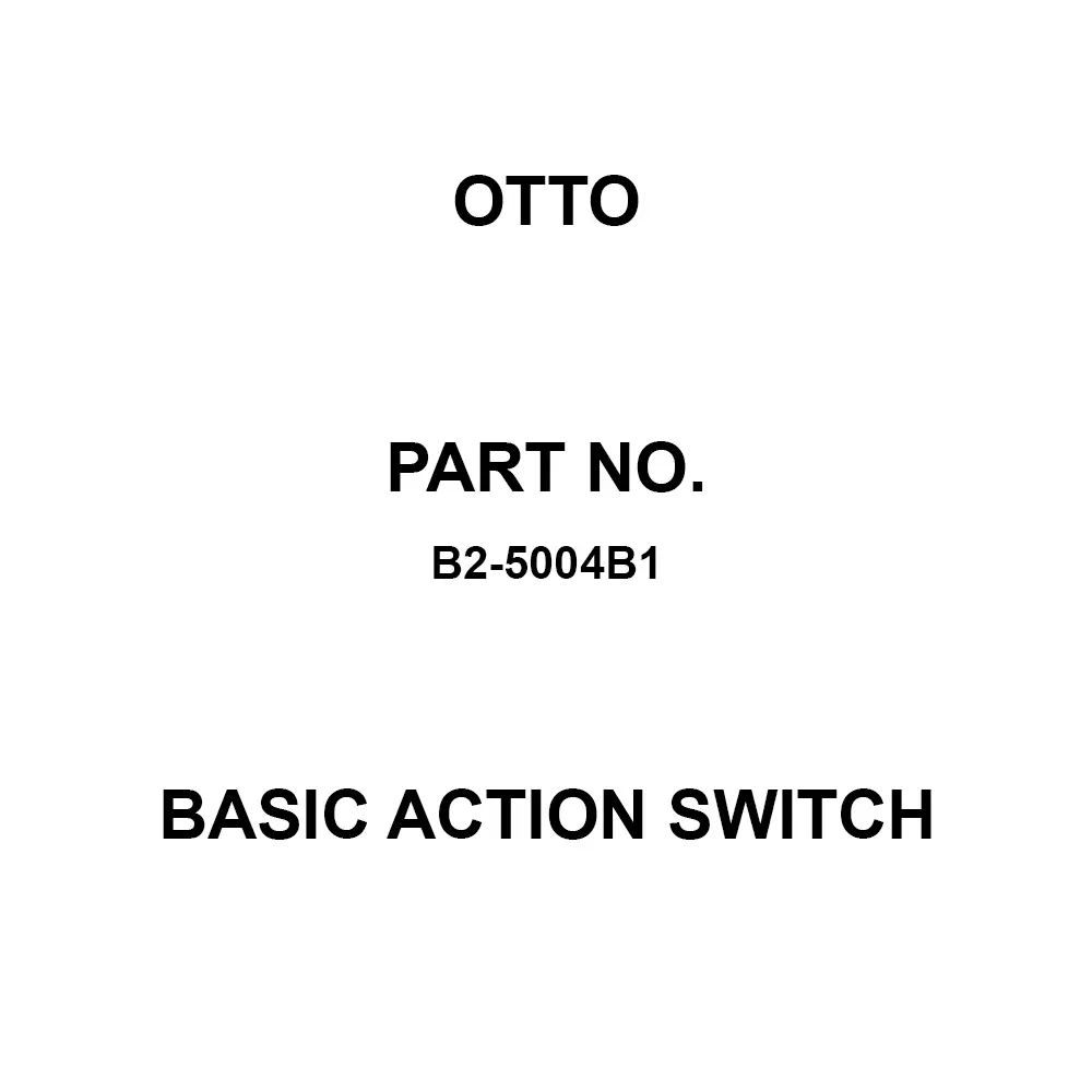 Otto Commercial Grade Subminiature Basic Action Switch 7 Amp PCB Mount, B2-5004B1