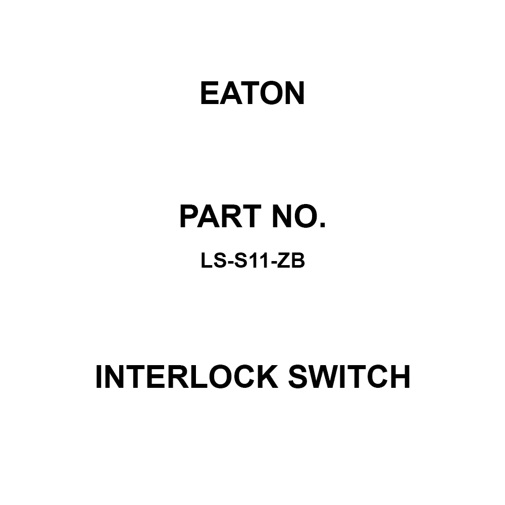 EATON Interlock Switch Screw Termination, LS-S11-ZB