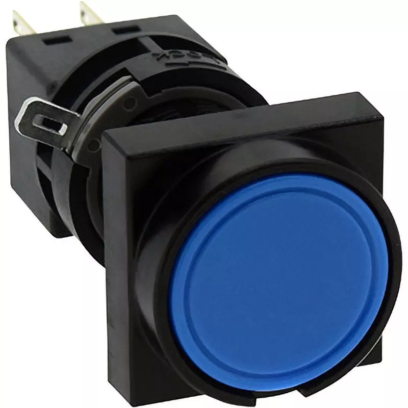 IDEC Pushbutton Switch Flat (Rounded) 1C Printed Circuit Board Terminal Non-Illuminated, Ha3B-M1C1Vs