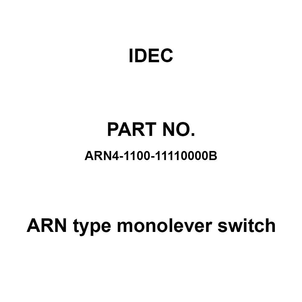 IDEC ARN type monolever switch Long Lever Type 600 V, ARN4-1100-11110000B