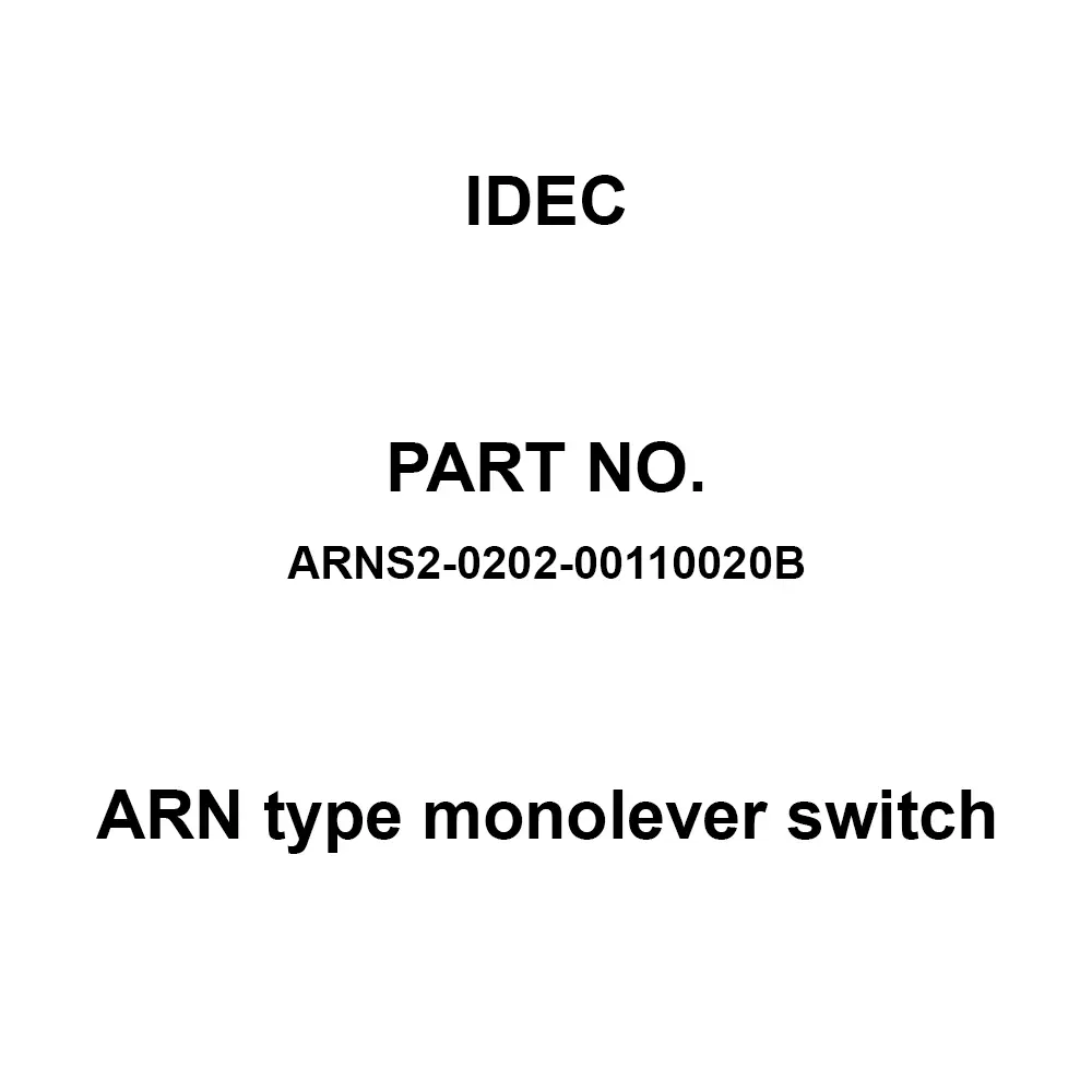 IDEC ARN type monolever switch Short Lever Type 600 V, ARNS2-0202-00110020B