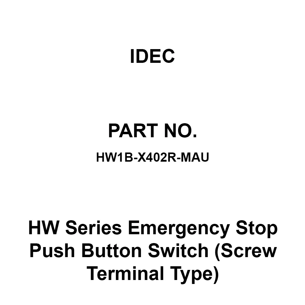 Push Button M3 Buy IDEC HW Series Emergency Stop Push Button Switch (Screw Terminal ...