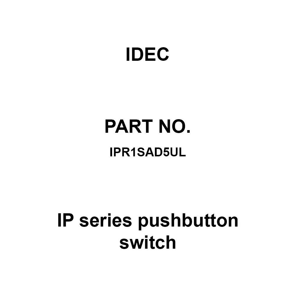 IDEC IP Series pushbutton switch 1No Solder Terminal Type, IPR1SAD5UL