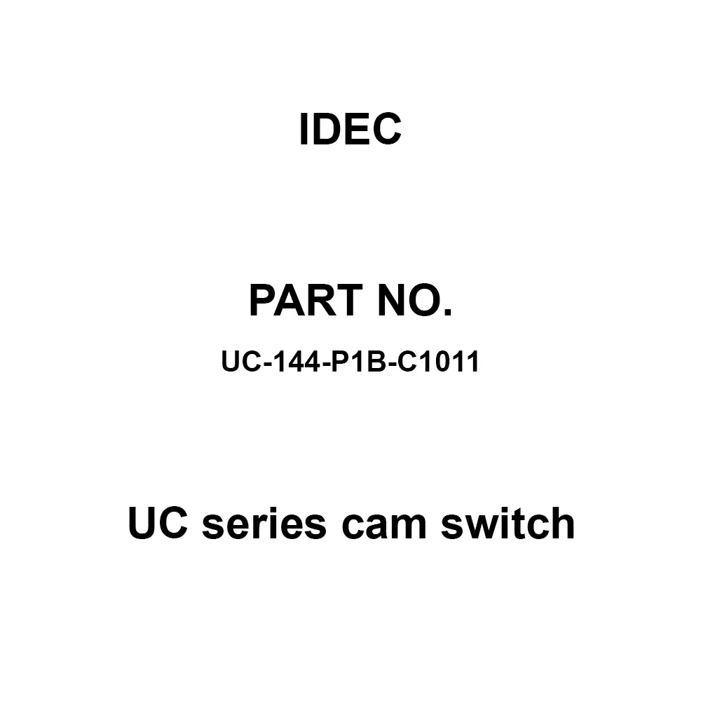 IDEC UC Series cam switch 600 V Silver 10A, UC-144-P1B-C1011