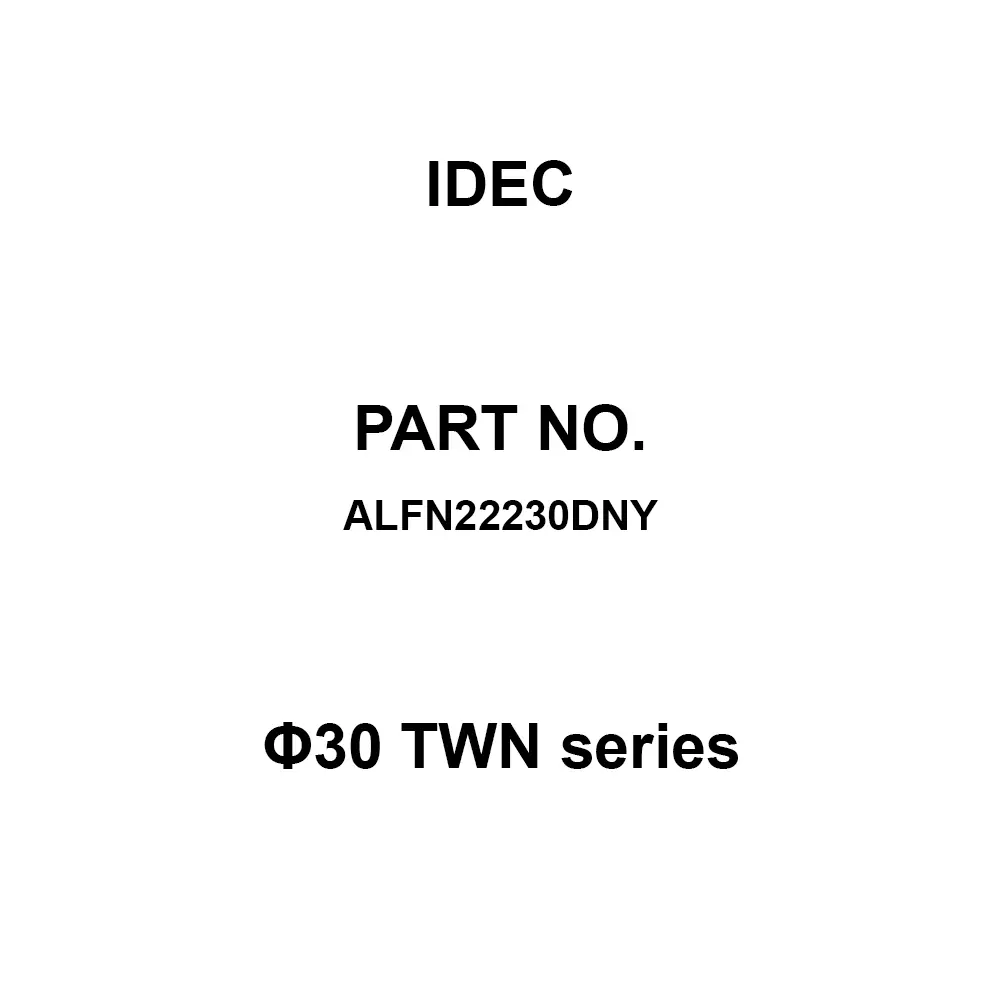 IDEC Φ30 TWN Series 3A M3.5 Screw Terminal 600 V, ALFN22230DNY