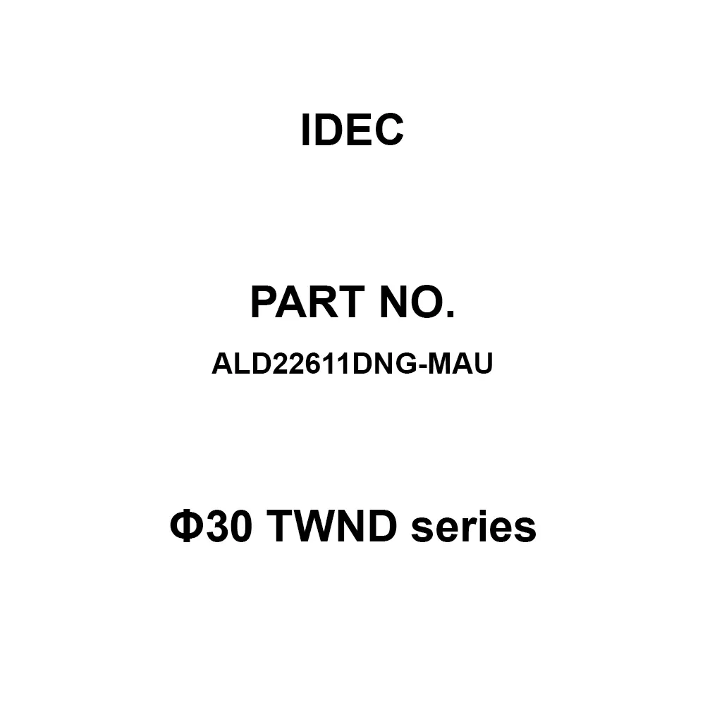 IDEC Φ30 TWND Series 1A1B M3.5 Screw Terminal 600 V, ALD22611DNG-MAU