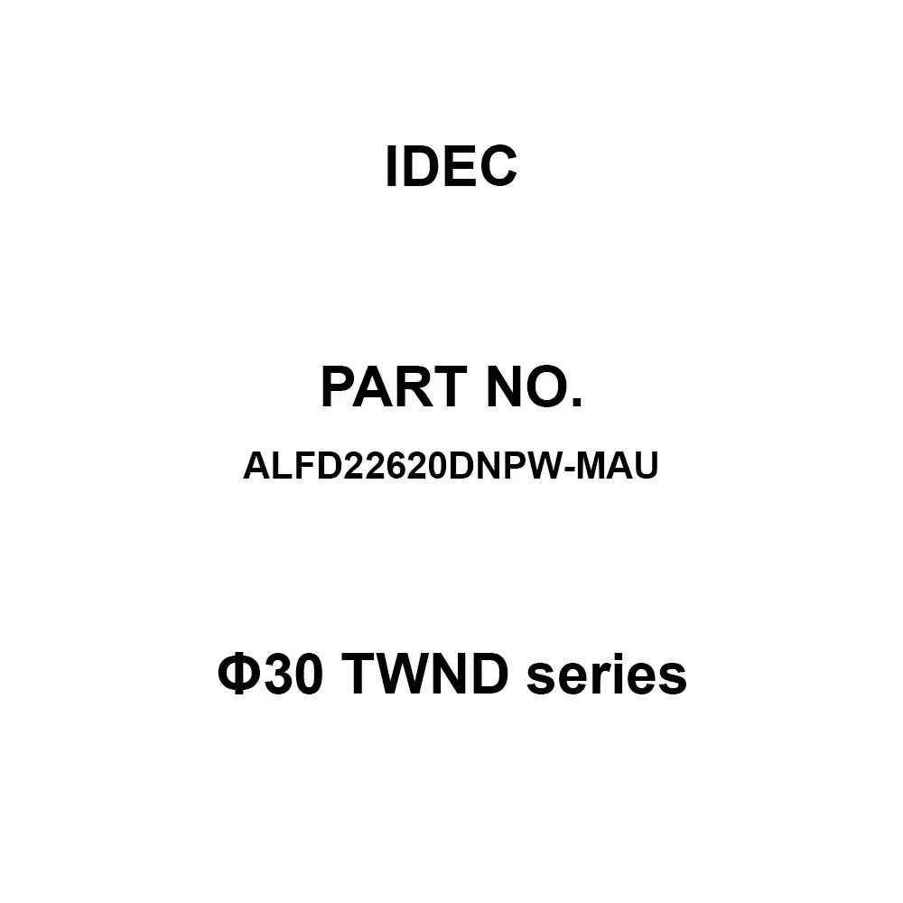 IDEC Φ30 TWND Series 2A M3.5 Screw Terminal 600 V, ALFD22620DNPW-MAU