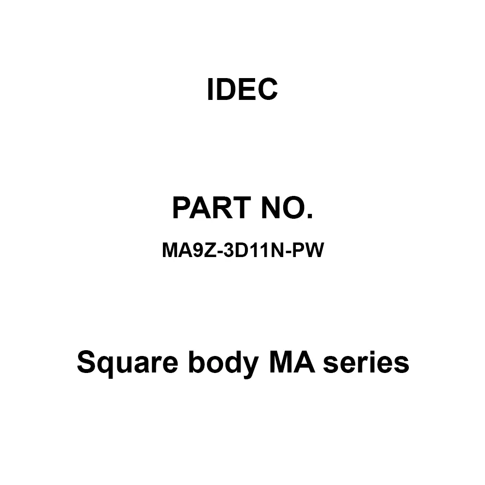 IDEC Square Body Ma Series Pure White, MA9Z-3D11N-PW