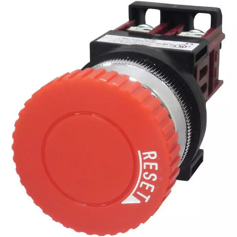 MonotaRO Emergency Stop Pushbutton Switch Φ30 30 mm Mounting Hole Diameter, MVN301NR