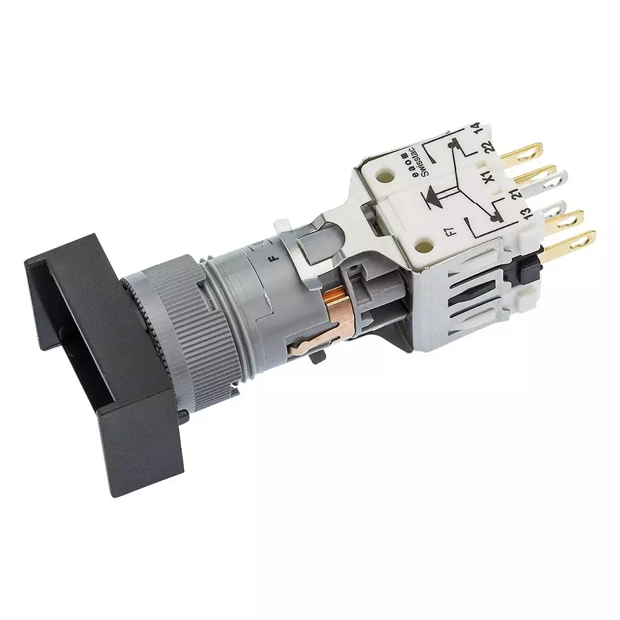 EAO PB SWITCH, 55MM, 1NC/1NO, 250VAC, 5A, 901F.000-00+200-6000-00