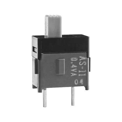 NKK SWITCHES SLIDE SWITCH, SPST, 0.4VA, 28V, PCB, AS11CP