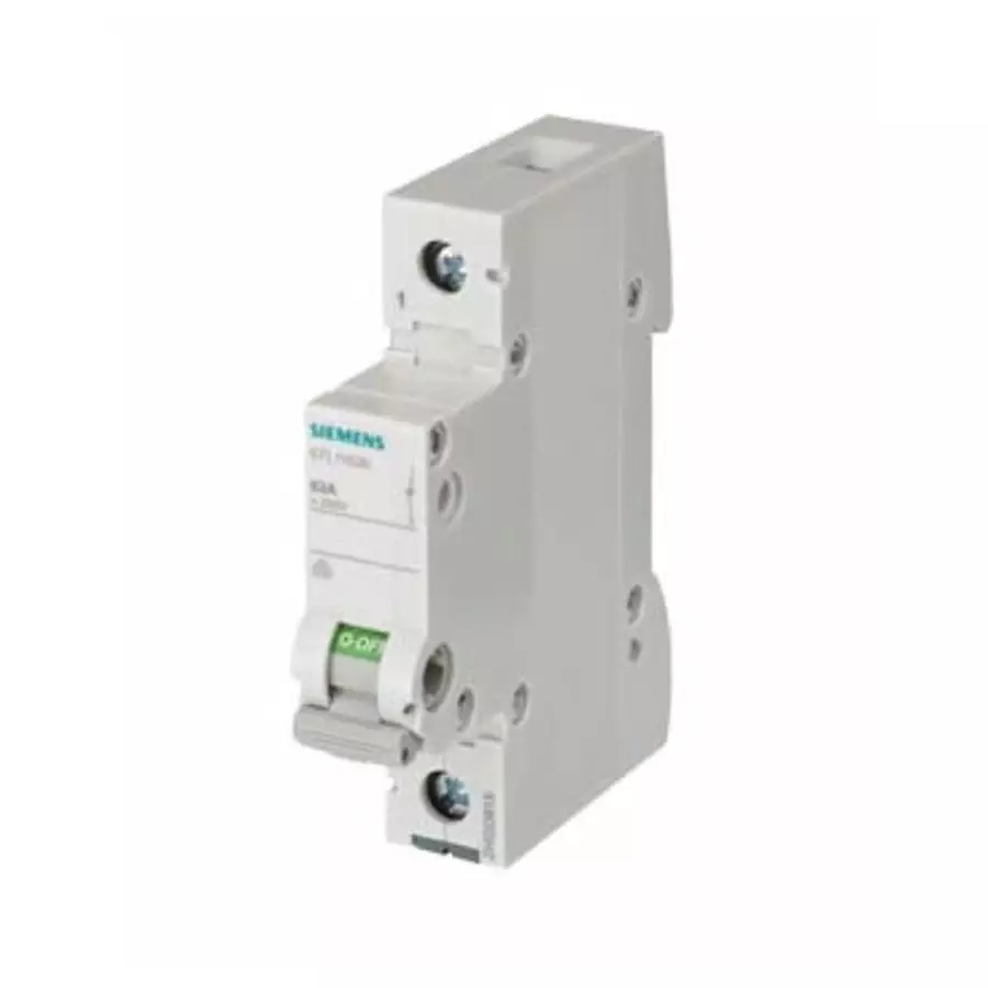 Siemens 1P Pole Isolator Switch - 40A Maximum Current, 5TL1140-0