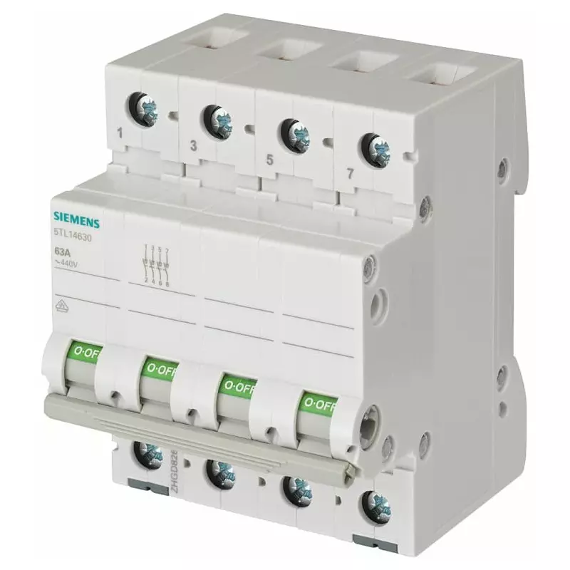 Siemens 3P Pole Isolator Switch - 40A Maximum Current, 5TL1640-0