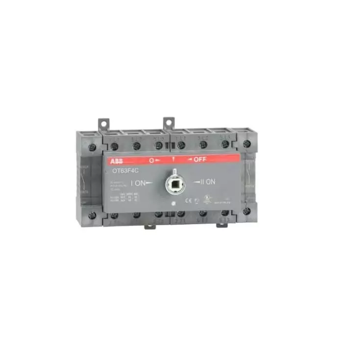 ABB 4P Pole DIN Rail Non Fused Isolator Switch - 63A Maximum Current, IP20, OT63F4C1SCA105369R1001