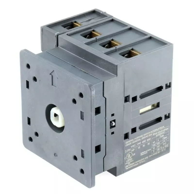 ABB 4P Pole Panel Mount Isolator Switch - 63A Maximum Current, 22kW Power Rating, IP20, OT63FT4N21SCA105393R1001