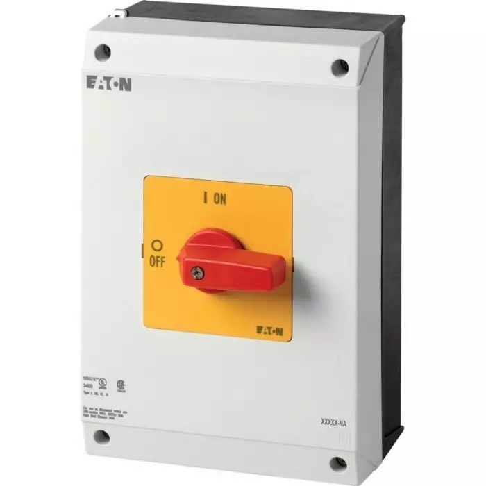 EATON 3 Pole Surface Mount Isolator Switch - 63A Maximum Current, IP65, 255899 P3-63/I4-RT-NA