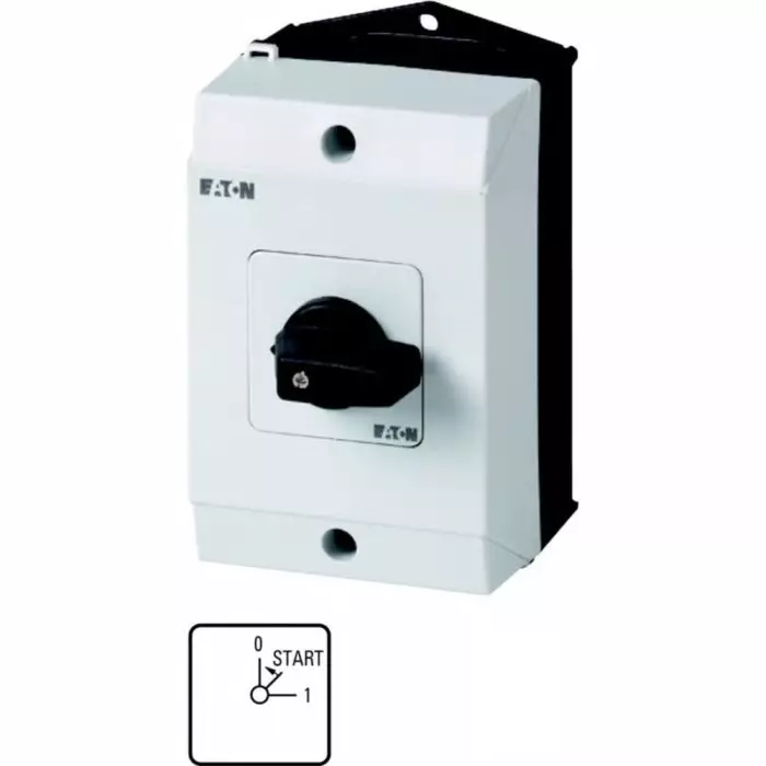 EATON 2P 3 Position 45° Rotary Cam Switch, 690 V AC, 20A, Spring Return Actuator, 222598 T0-2-15125/I1