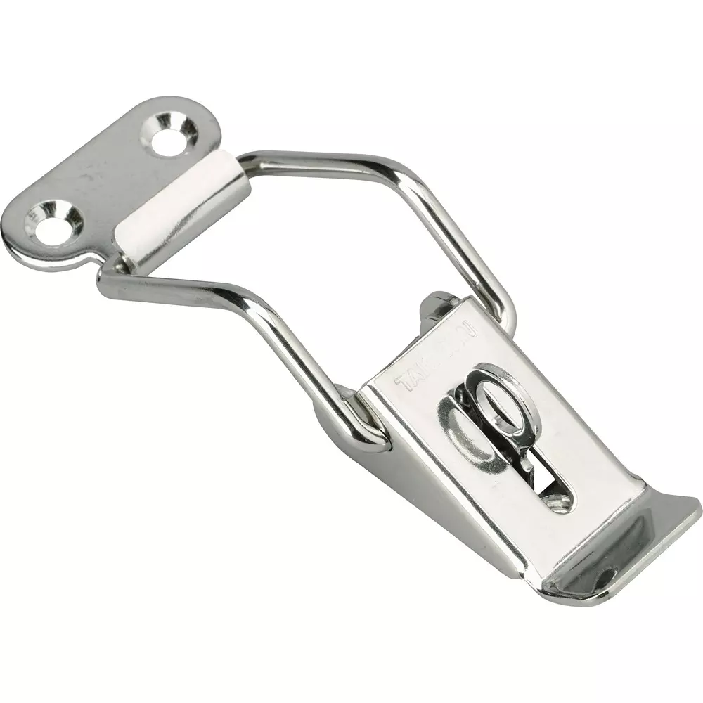 TAKIGEN Stainless Steel Neck Long Snap Lock Barrel Polishing with Keyhole, C-1142-2