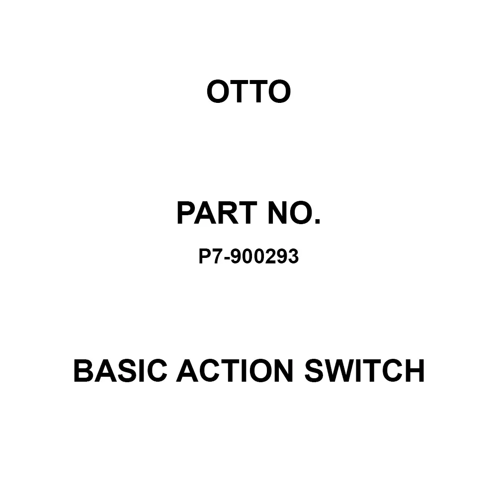 Otto Subminiature Basic Action Switch 3 Amp PCB Mount, P7-900293
