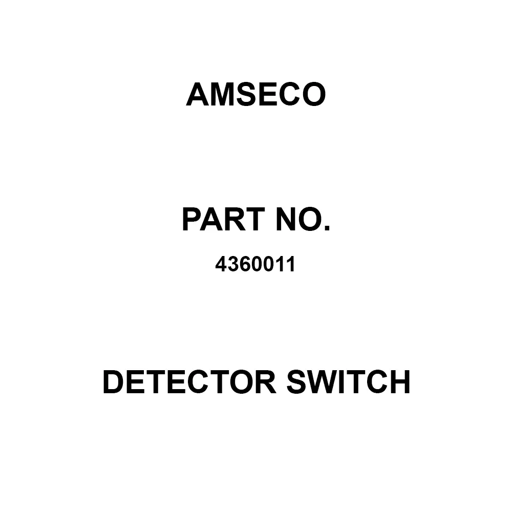 AMSECO Detector Switch Wire Lead Termination, 4360011