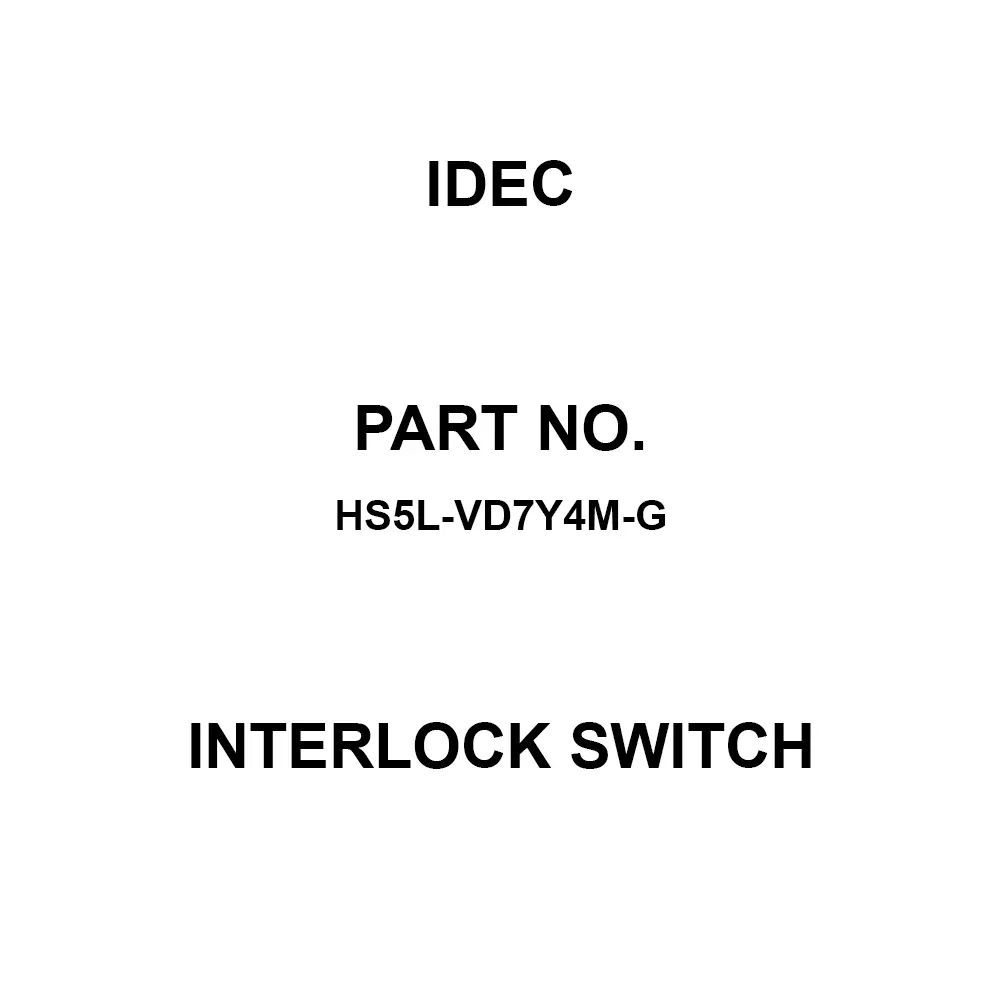 IDEC Interlock Switch Solder Terminal, HS5L-VD7Y4M-G