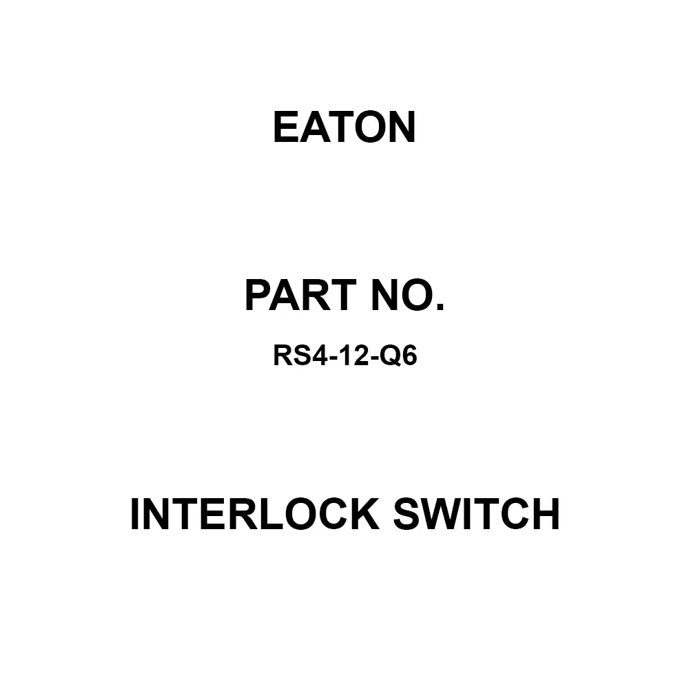 EATON Interlock Switch Screw Termination, RS4-12-Q6