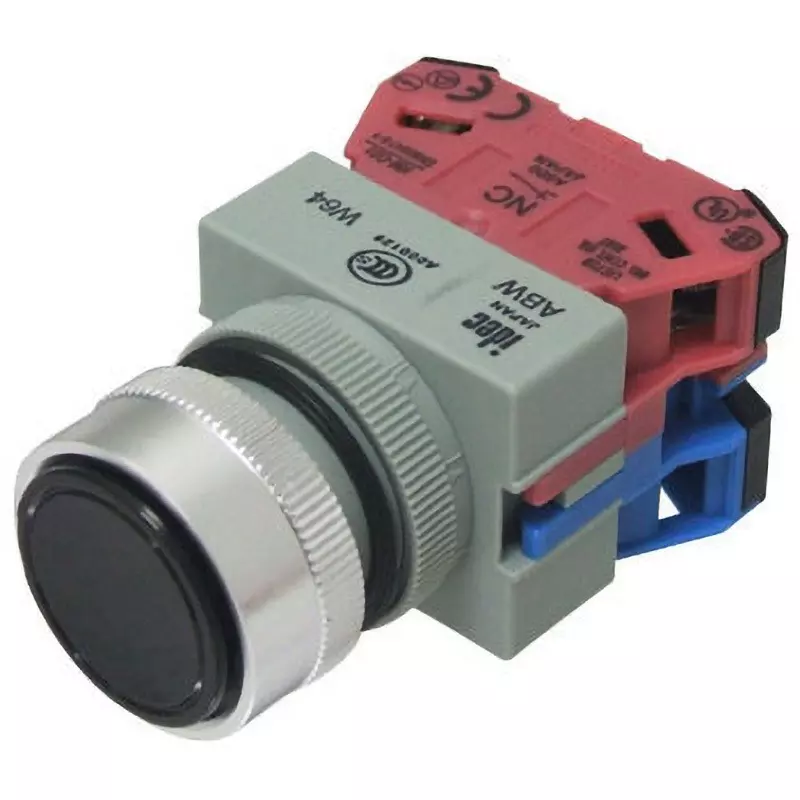 IDEC Diameter 22 Tw Series Push Button Switch Flat Type 1A1B Screw Terminal BlACk, Abw111B