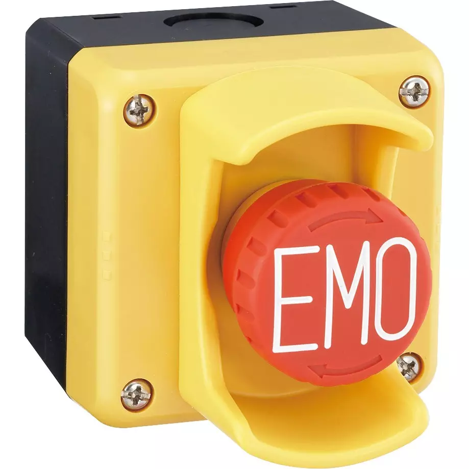 IDEC Push Button Switch 1B Non-Illuminated Type Bright Red, Fb1W-Xw1E-Bv401Mrh-Emo-Y2