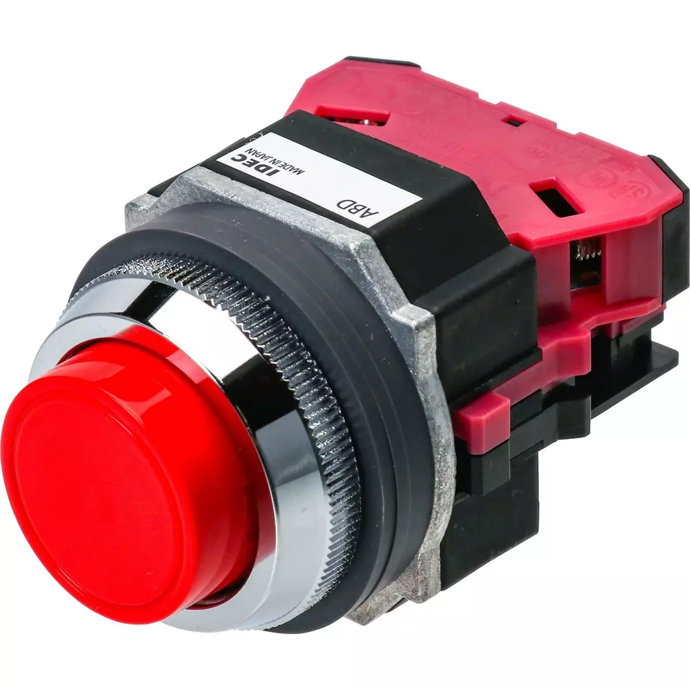IDEC Zinc Die Casting Series Push Button Switch (Protrusion) 1B Screw Terminal Red, Abd201Nr