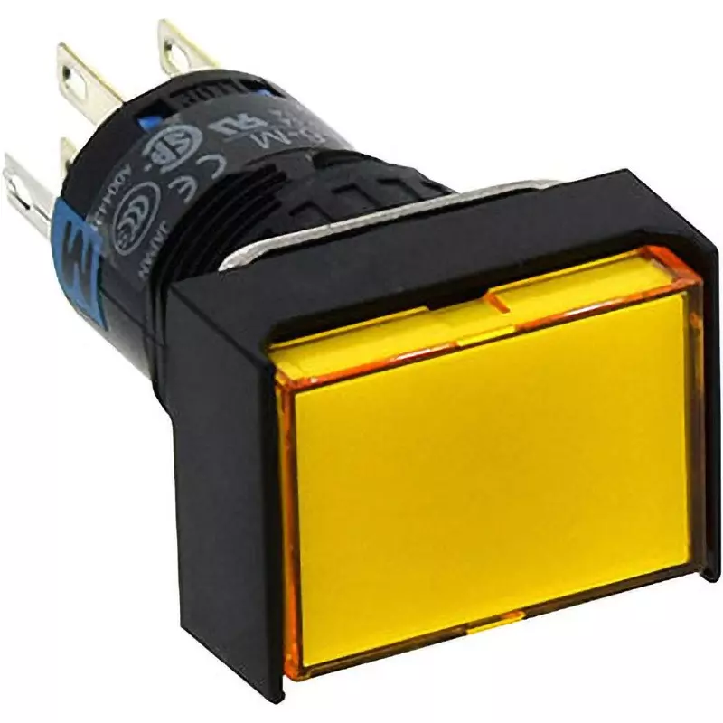 IDEC A6 Series Illuminated Pushbutton Switch (Long Square) 1C Solder Terminal Led, Al6H-M13Y