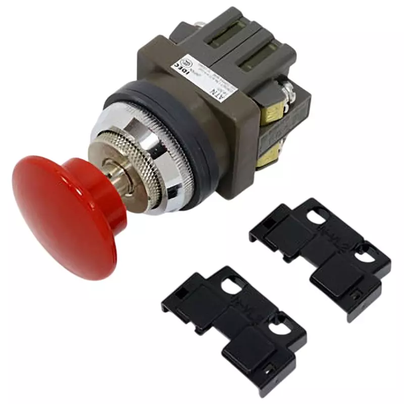 IDEC Push Button Switch (Large Push-Pull Type) 2B Screw Terminal Red, Atn2102R