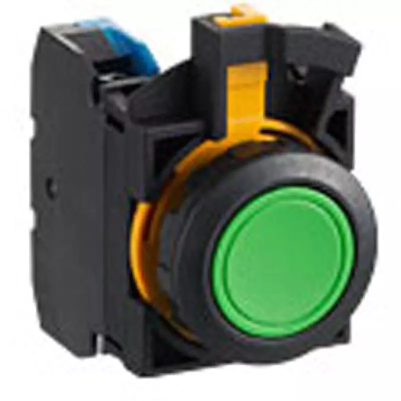 IDEC Flash Silhouette Switch Cw Series Push Button Switch (Round Flat Type) 1B Screw Terminal Green, Cw1B-M1E01G
