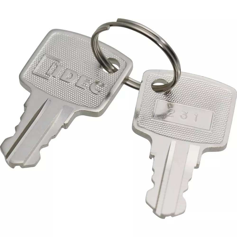 IDEC Spare Key for HW Series Push-Lock Key Reset Switch, HW9Z-SK-231PN02 (Set of 2 Pcs)