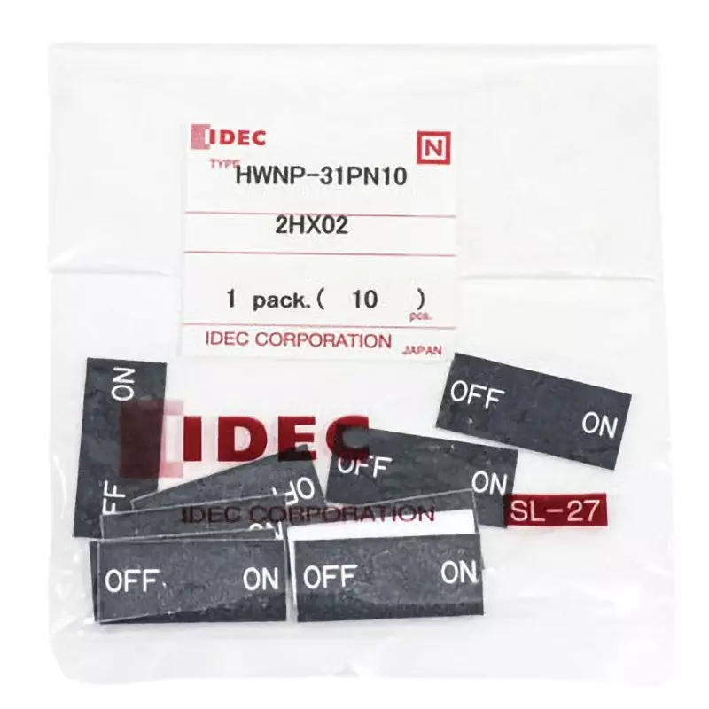 IDEC Name Plate Hwam / HwAC Type Name Plate (Hw Series) BlACk/White Text, Hwnp-31Pn10 (Set of 10 Pcs)
