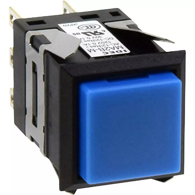 IDEC Ma Series Push Button Switch (Square) 1C Soldering Tab 110 Terminal Blue, Ma2B-M519S
