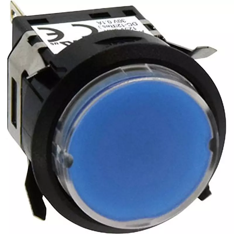 IDEC Ma Series Push Button Switch (Round) 1C Soldering Tab 110 Terminal Blue, Ma8B-M519Ls